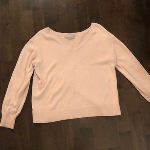 Everlane v neck sweater- light pink size small